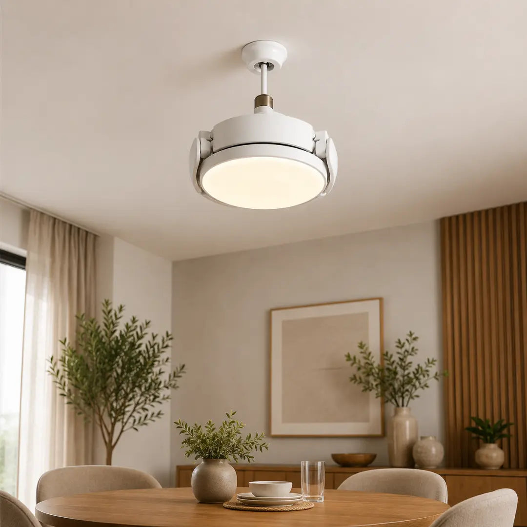 LumiVento  - Luminária de Teto com Ventiladores Retráteis Integrados